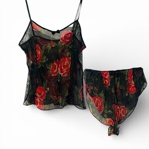 La Vie En Rose Vintage Sheer Floral Set